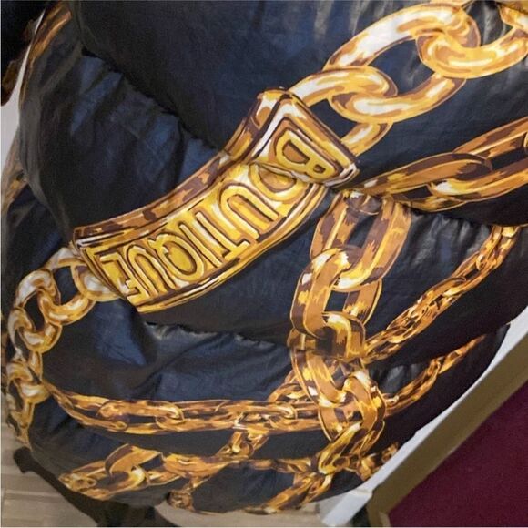 Moschino Boutique chain print puffer jacket, US6 - Picture 8 of 12